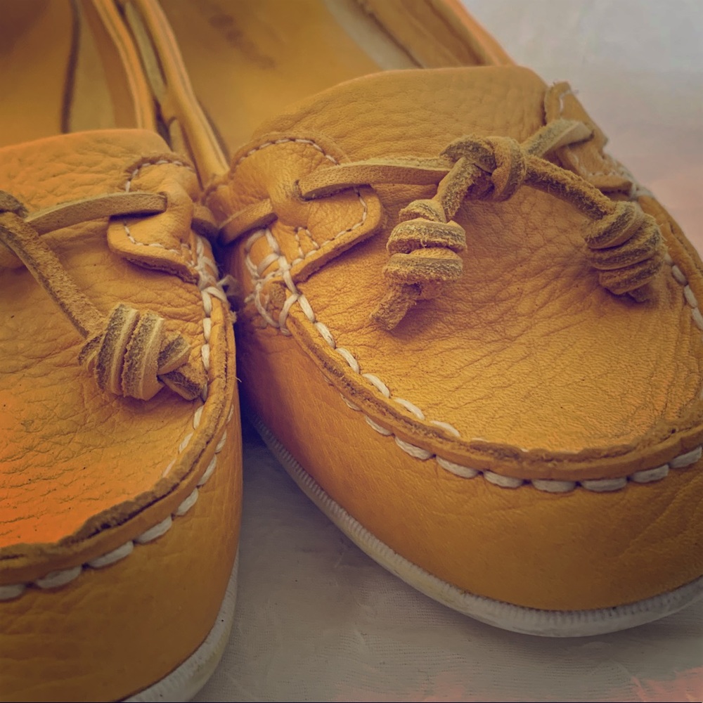 Mustard Yellow Super Comfy Sebago Driving Mocs